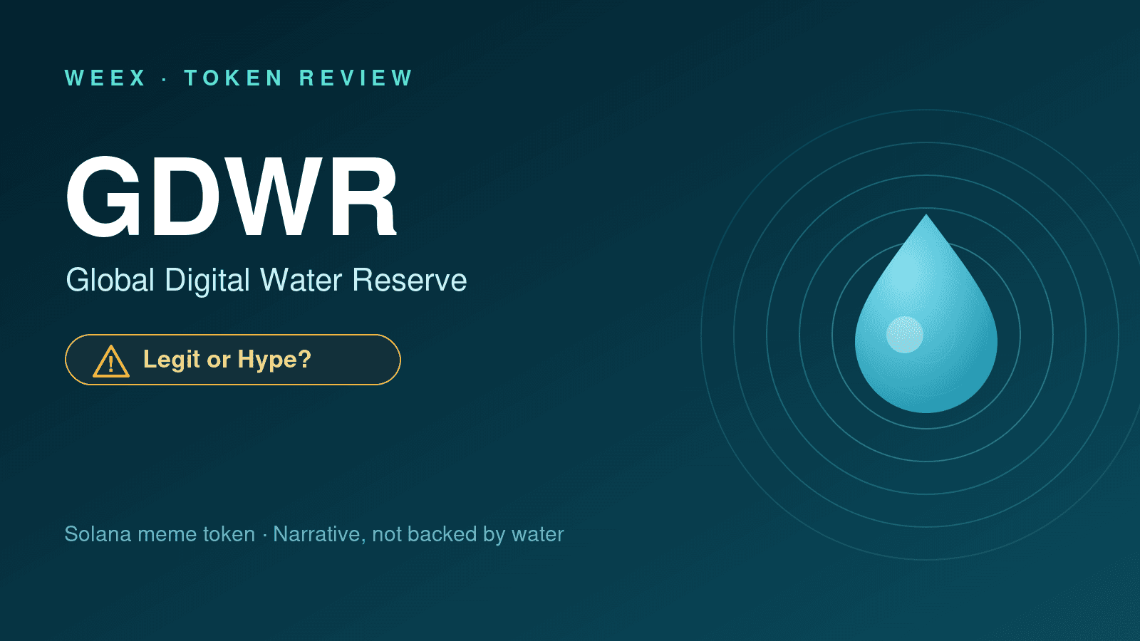 ارز GDWR (Global Digital Water Reserve): قانونی یا صرفاً هیاهو؟