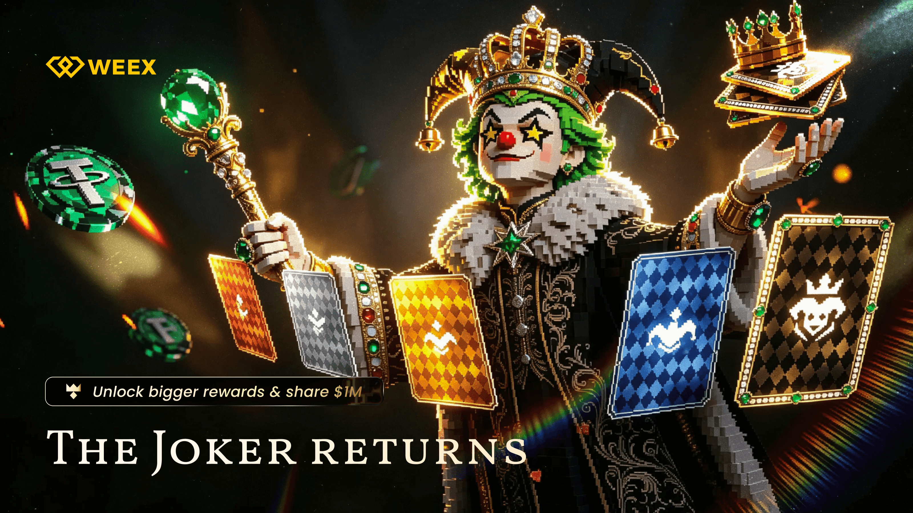 سری چهارم WEEX Poker Party: کارت بکشید و جایزه ۱ میلیون USDT را تقسیم کنید