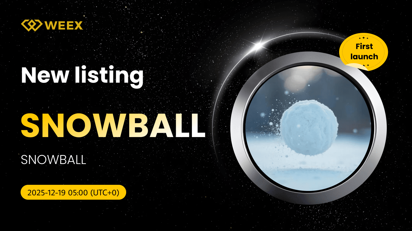 SNOWBALL USDT 已上线:WEEX 上架 SNOWBALL 代币