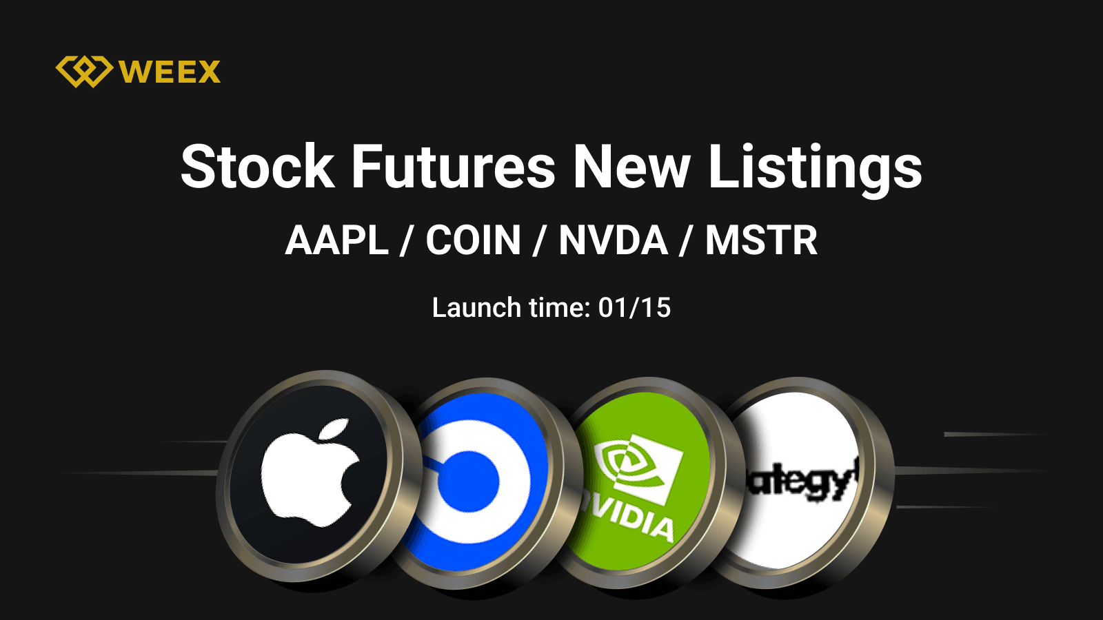 Trade AAPL, NVDA, COIN & MSTR USDT Futures on WEEX