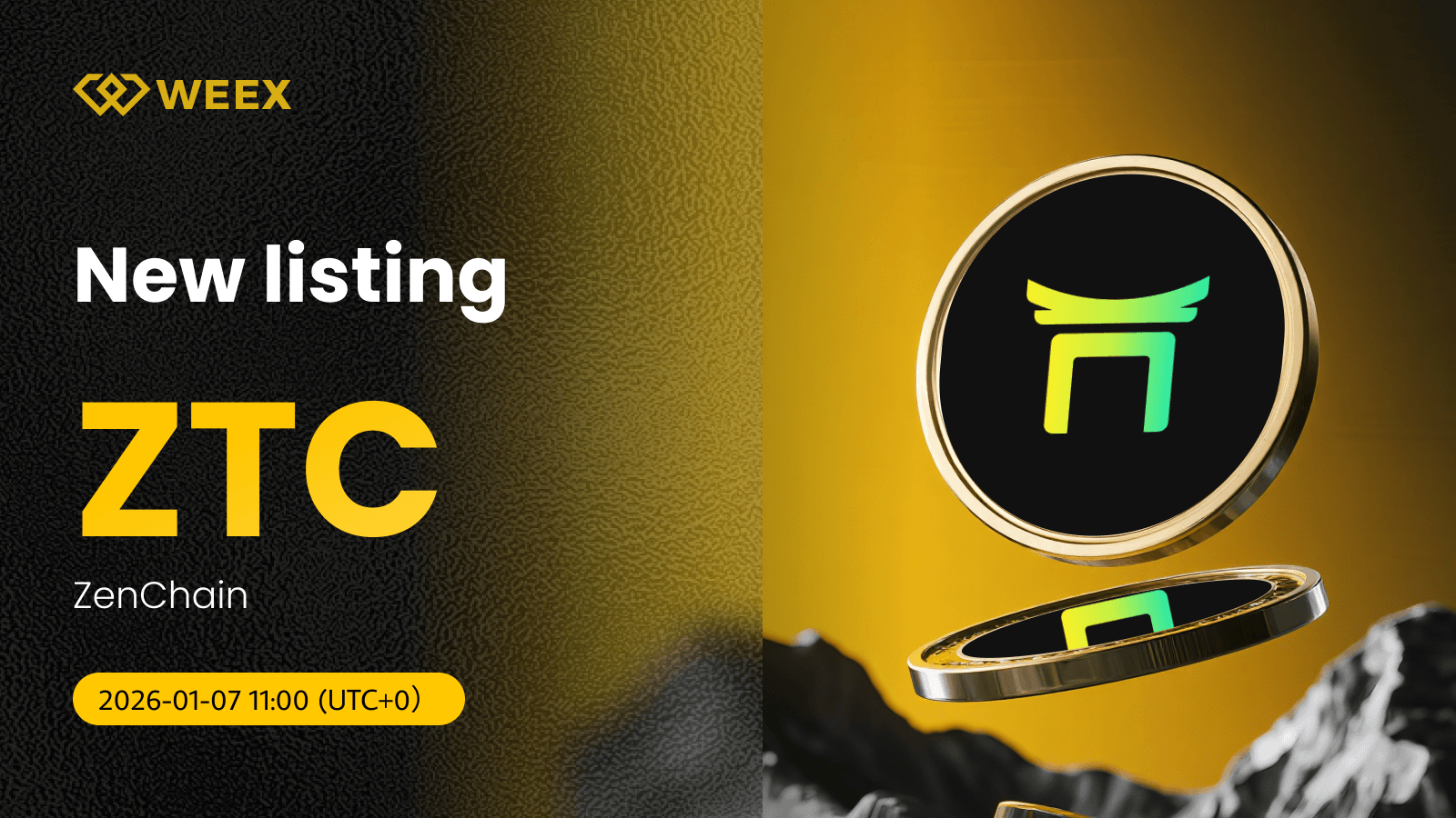 ZenChain (ZTC) Coin Listed on WEEX Spot with ZTC USDT Spot Pair