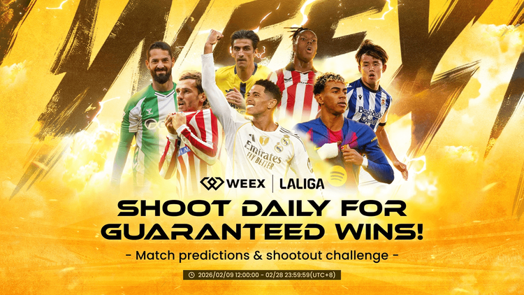 WEEX × LALIGA 2026: Handeln Sie mit Kryptowährungen, nutzen Sie Ihre Chance und gewinnen Sie offizielle LALIGA-Preise!