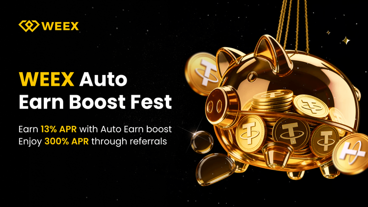 WEEX Auto Earn Boost Fest: Verdienen Sie 13% APR auf Guthabenerhöhungen + 300% APR über Empfehlungen